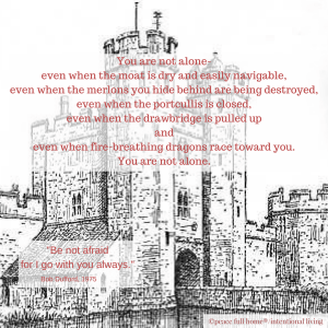 Be not afraid for I go with you always.